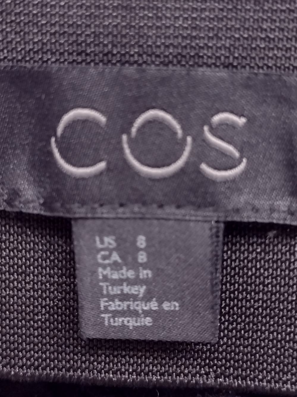 COS Black Slim Fit High Rise Ankle Length Pants (Sz 8) Neutral Minimalist - Picture 3 of 10